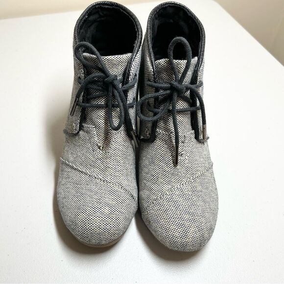 Toms Desert Wedge Metallic Linen Bootie 7 - Picture 2 of 9